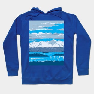 Chigmit Mountains in Lake Clark National Park in Alaska WPA Poster Art Hoodie